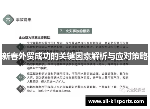 新春外贸成功的关键因素解析与应对策略